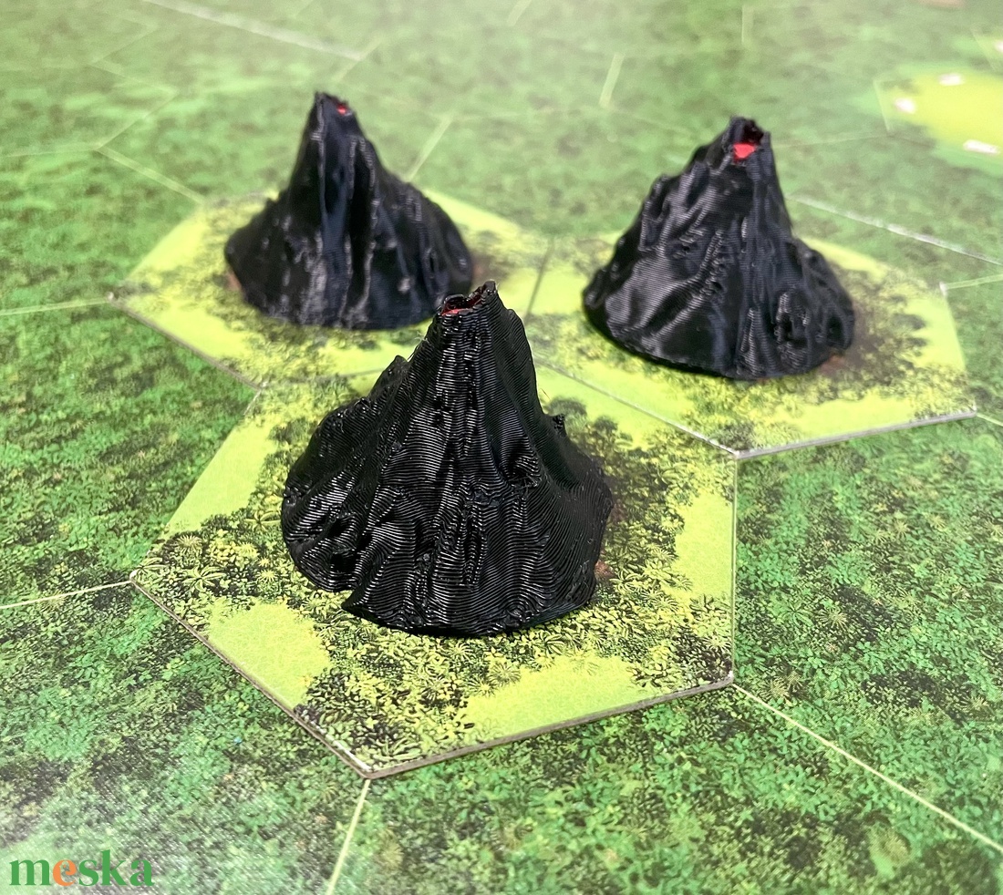 Tikal kiegészítő: vulkánok (3 db) - játék & sport - táblajáték és kártyajáték - társasjátékok - dobókocka - Meska.hu