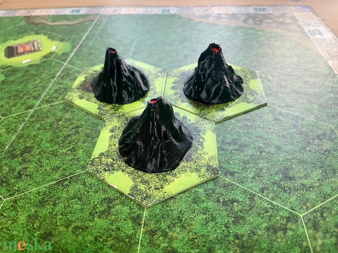 Tikal kiegészítő: vulkánok (3 db) - játék & sport - táblajáték és kártyajáték - társasjátékok - dobókocka - Meska.hu