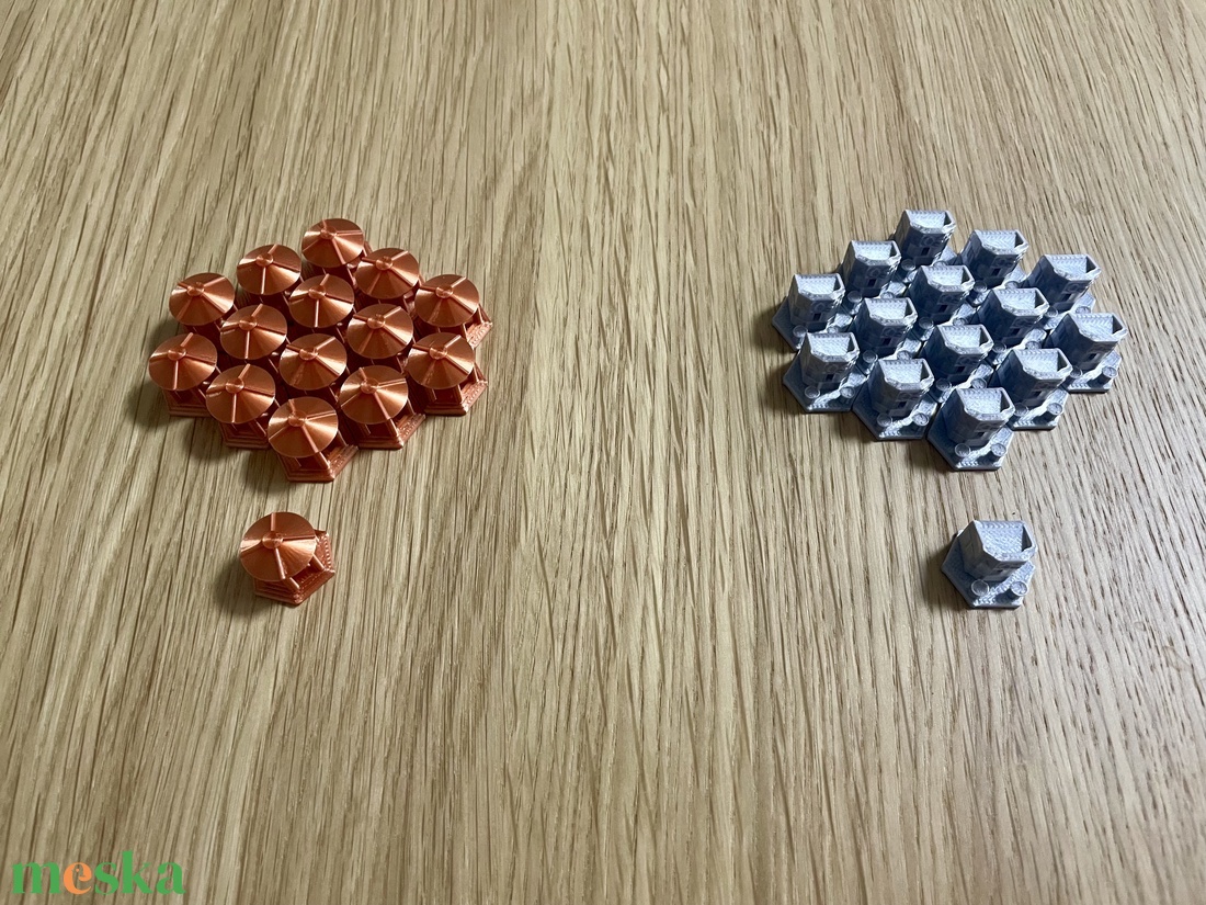 Ark Nova társasjáték-kiegészítő: kioszk és pavilon (15+15) - játék & sport - táblajáték és kártyajáték - társasjátékok - dobókocka - Meska.hu