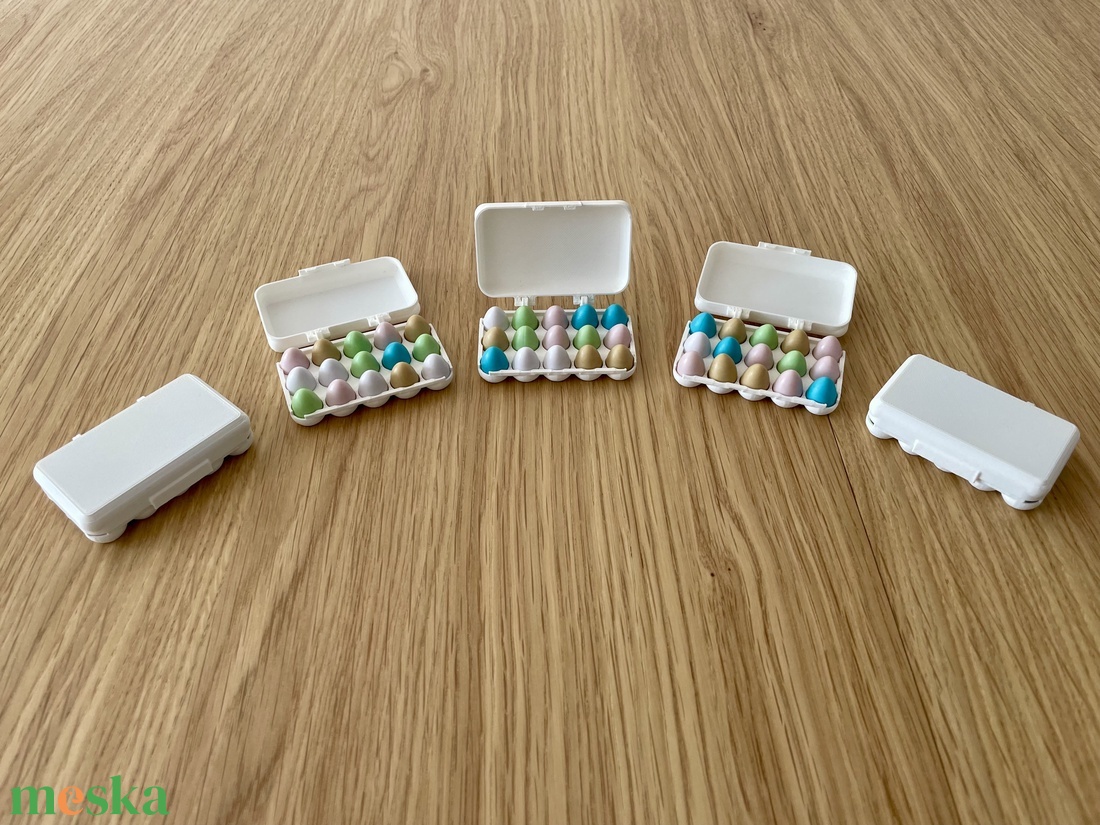 Fesztáv társasjáték-kiegészítő: tojástartók (5 db) - játék & sport - táblajáték és kártyajáték - társasjátékok - dobókocka - Meska.hu