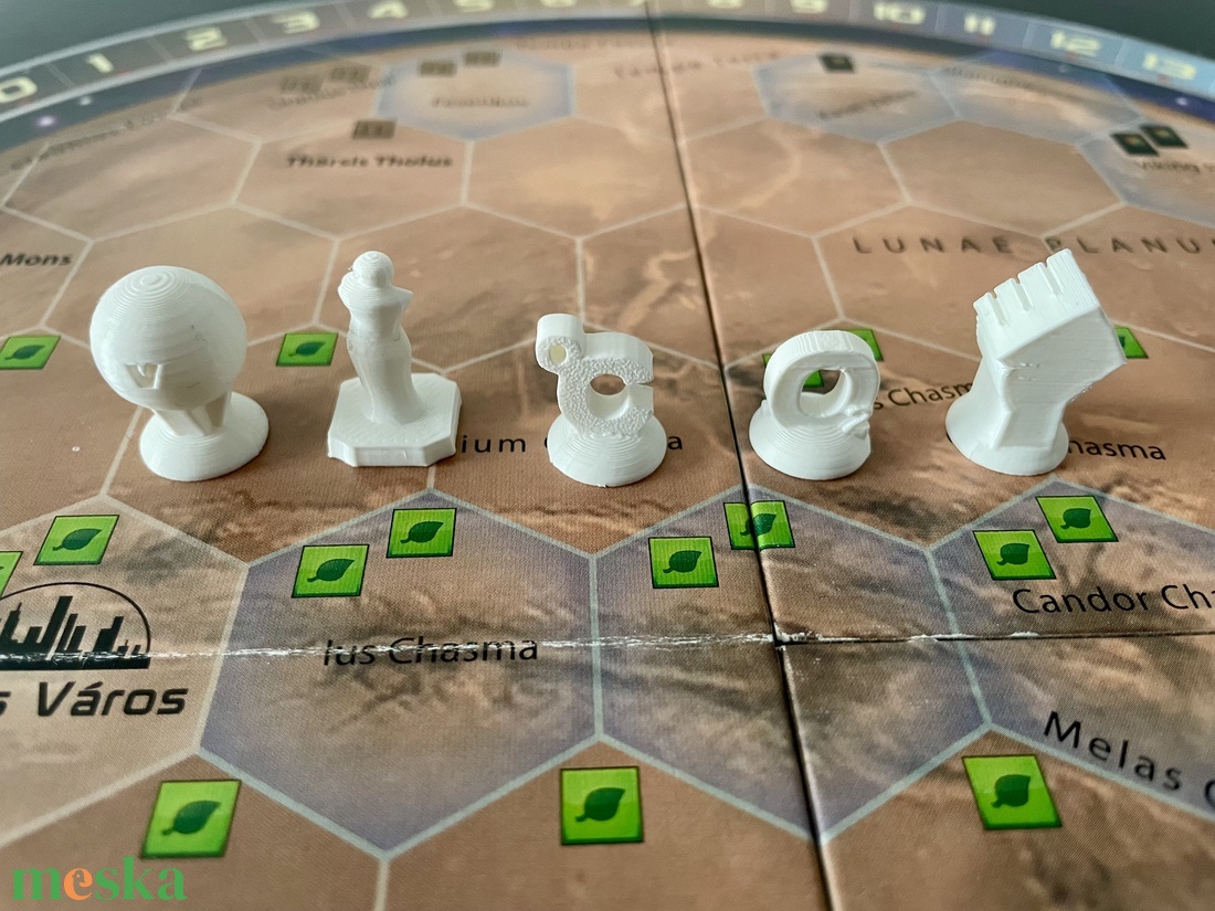 Mars terraformálása kiegészítő, globális jelölők (5 db) - játék & sport - táblajáték és kártyajáték - társasjátékok - dobókocka - Meska.hu