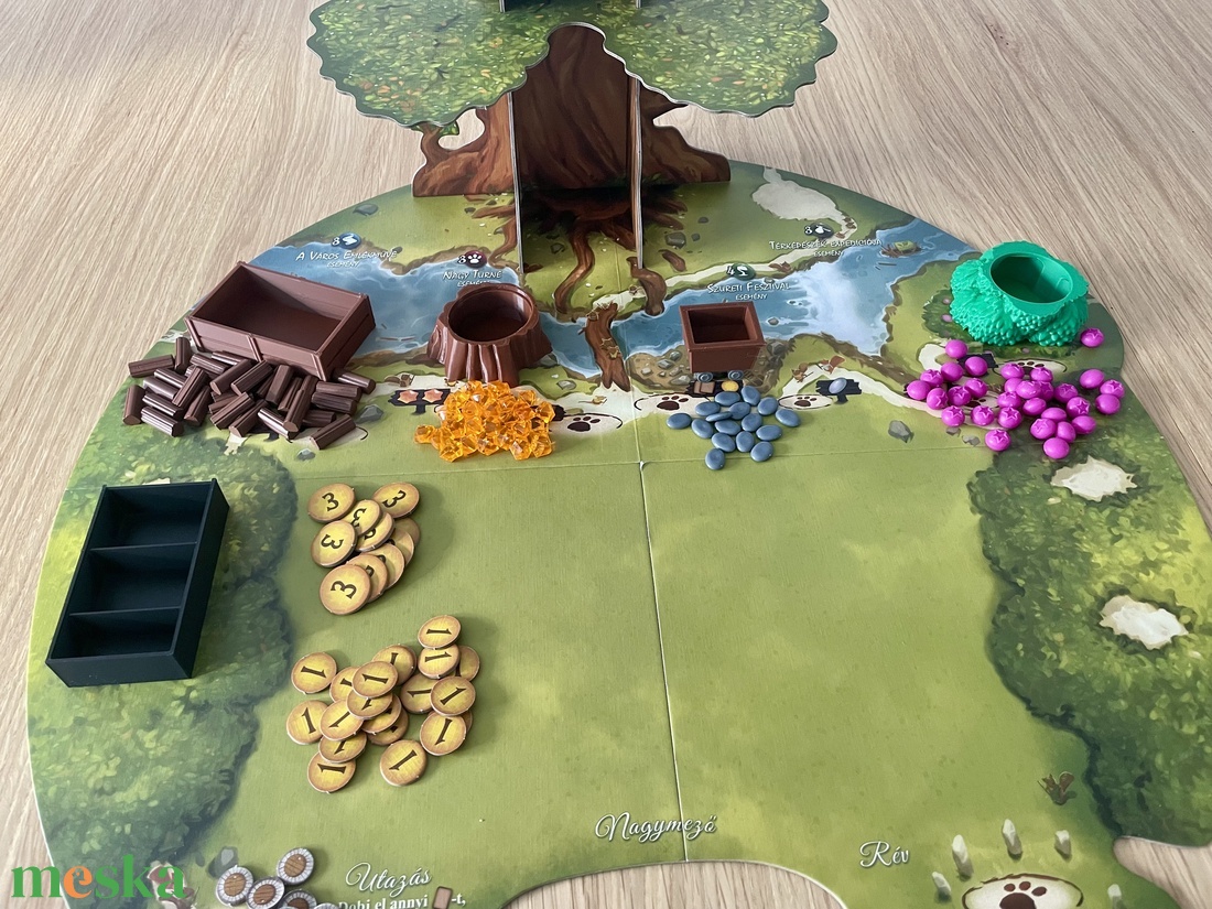 Everdell társasjáték-kiegészítő: tárolók (5 db) - játék & sport - táblajáték és kártyajáték - társasjátékok - dobókocka - Meska.hu