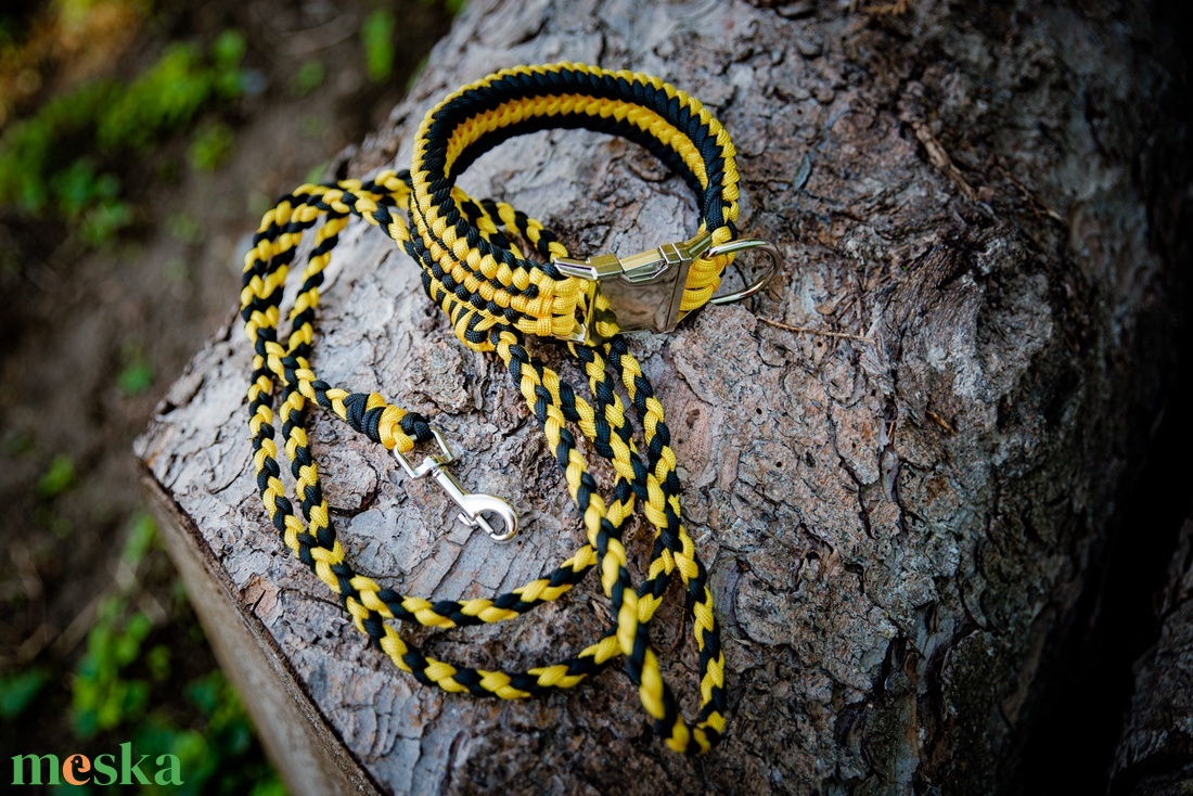Paracord nyakörv és póráz szett - otthon & életmód - kisállatoknak - kutyáknak - kutya nyakörv, póráz szett - Meska.hu