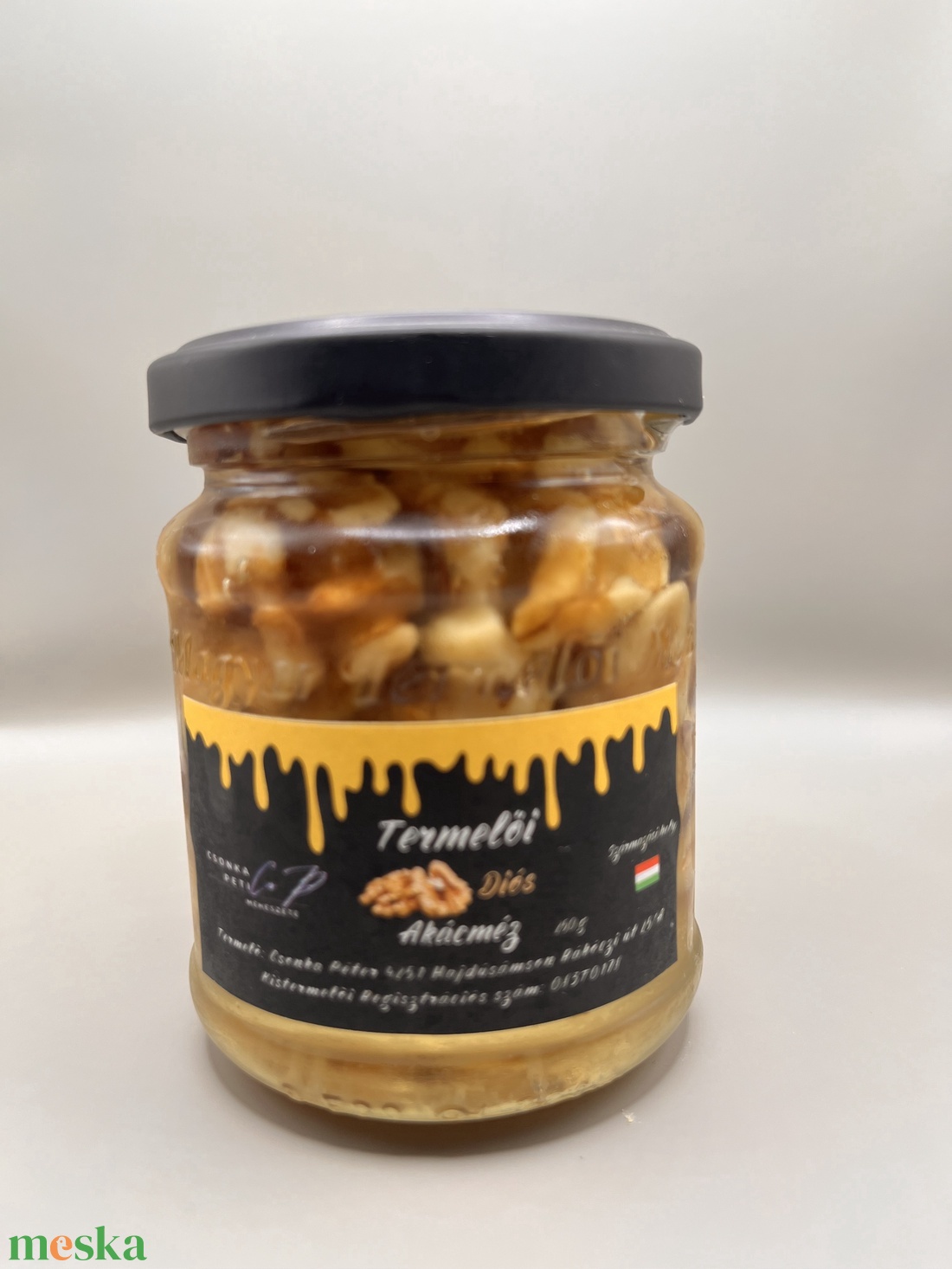 Akácméz dióval 250 g - élelmiszer - méz & propolisz - Meska.hu Akácméz dióval 250 g - élelmiszer - méz & propolisz - Meska.hu