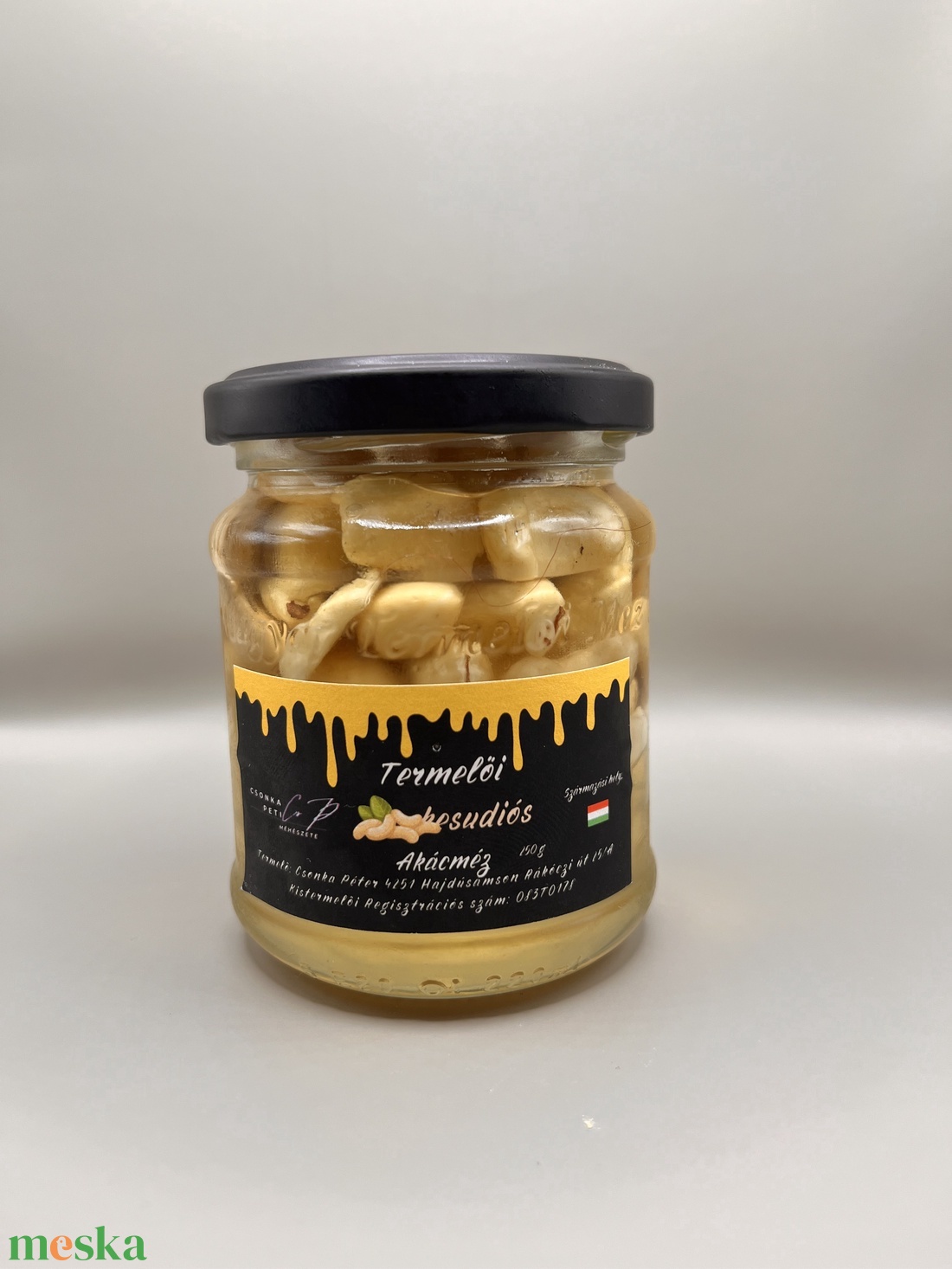 Akácméz kesudióval 250 g - élelmiszer - méz & propolisz - Meska.hu Akácméz kesudióval 250 g - élelmiszer - méz & propolisz - Meska.hu