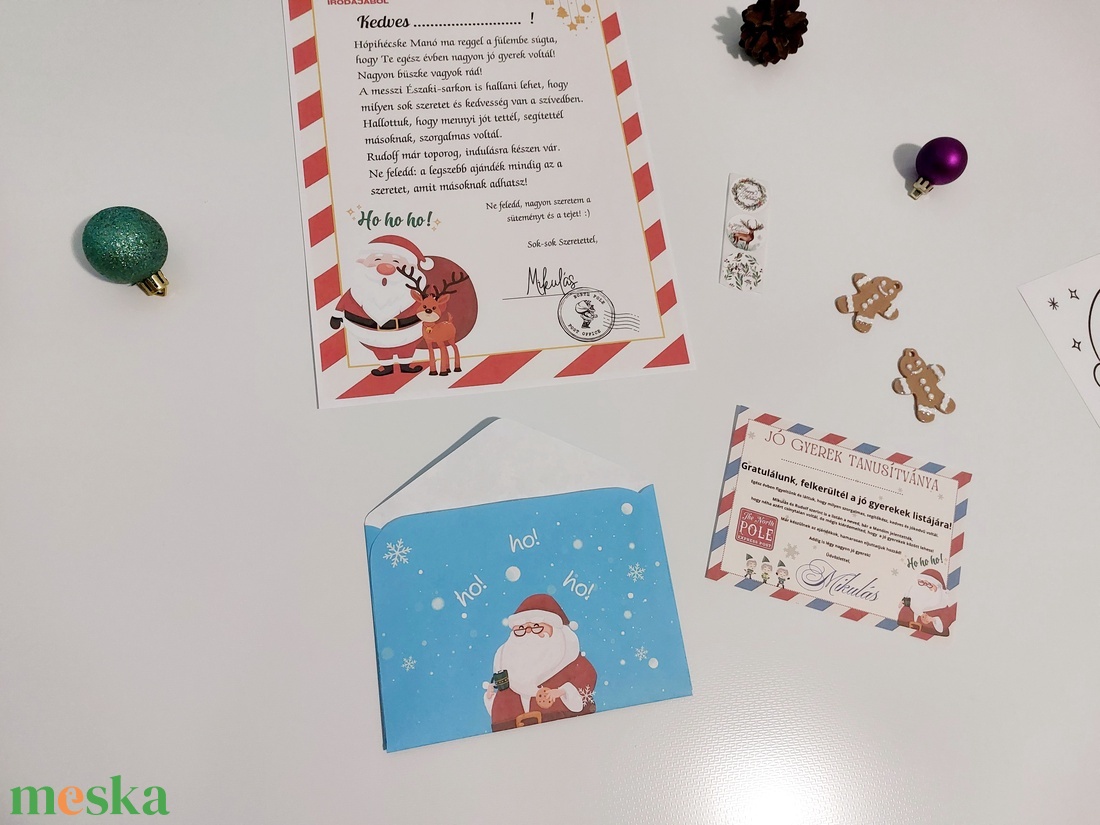 Névre szóló Mikulás levél csomag, Santa Claus, jó gyerek Tanusítvány, új - karácsony - mikulás - mikulás ajándékok - Meska.hu