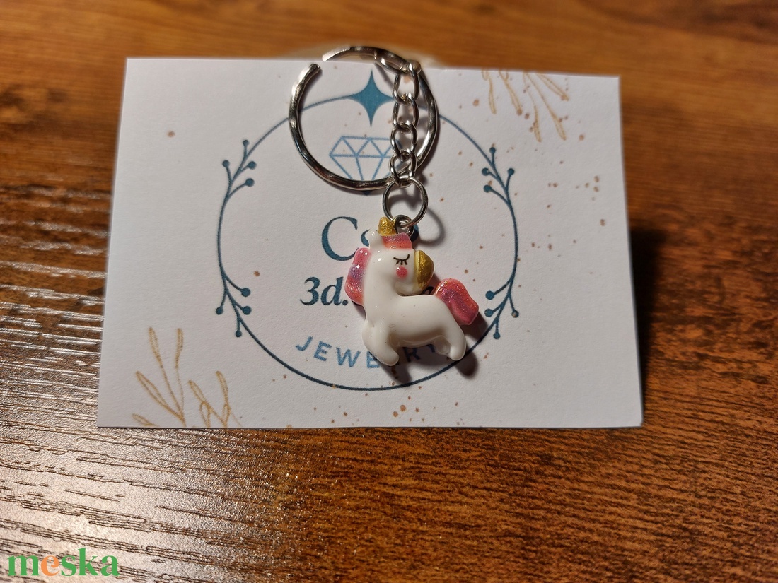 Cuki csillámos unikornis kulcstartó, táskadísz, új - táska & tok - kulcstartó & táskadísz - kulcstartó - Meska.hu