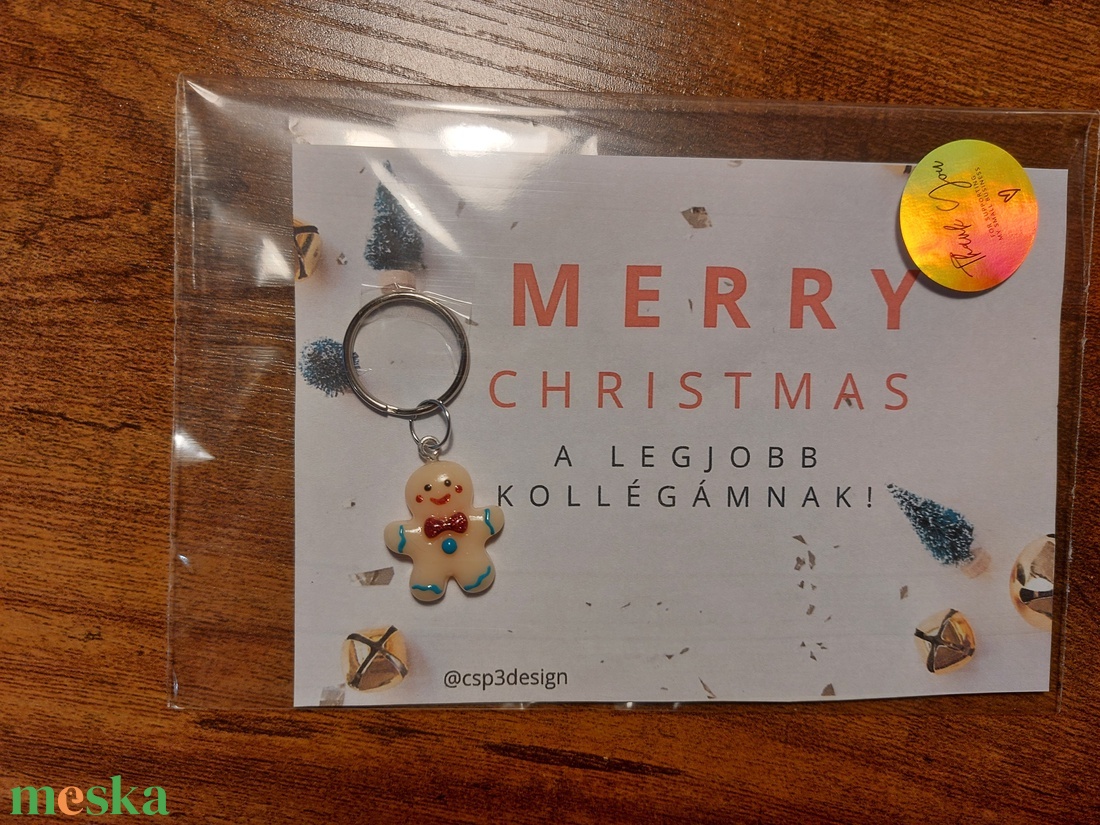 Személyre szabható,  Névre szóló Boldog Karácsonyt, csillogó Mézis fülbevaló csomag, díszcsomagolásban, új - karácsony - karácsonyi ajándékozás - karácsonyi ajándékcsomagolás - Meska.hu