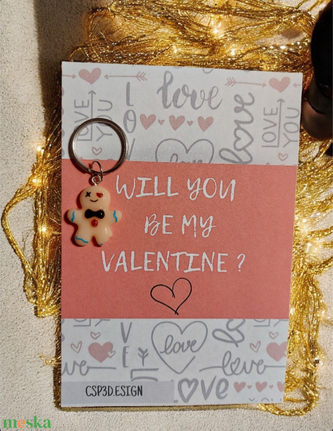 AKCIÓS! �� Valentin-napi ajándék, ami valóban személyes ��  Mézis szerelmes csillogó kulcstartó, Névre szóló, új - táska & tok - kulcstartó & táskadísz - kulcstartó - Meska.hu