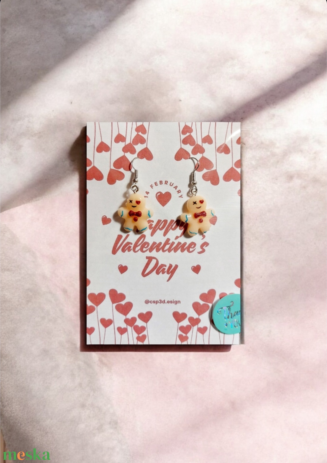 AKCIÓS! �� Valentin napi meglepetés, Mézis csillogó antiallergén fülbevaló díszcsomagolásban, Személyre szabott, új - ékszer - fülbevaló - lógó fülbevaló - Meska.hu