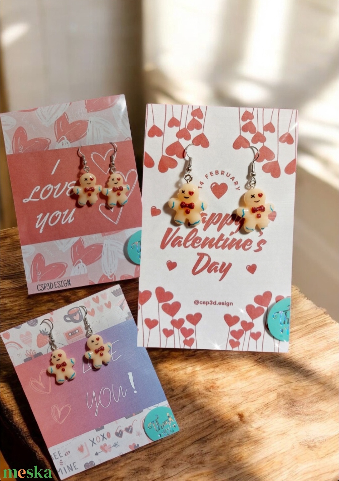 AKCIÓS! �� Valentin napi meglepetés, Mézis csillogó antiallergén fülbevaló díszcsomagolásban, Személyre szabott, új - ékszer - fülbevaló - lógó fülbevaló - Meska.hu