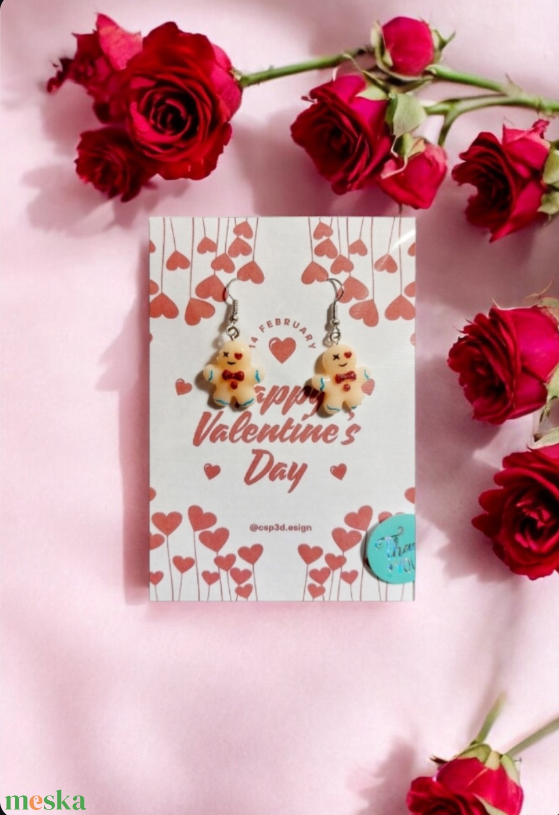 Névre szóló Valentin-napi ajándék, egyedi szerelmes Mézis fülbevaló, díszcsomagolásban, új - ékszer - fülbevaló - lógó fülbevaló - Meska.hu