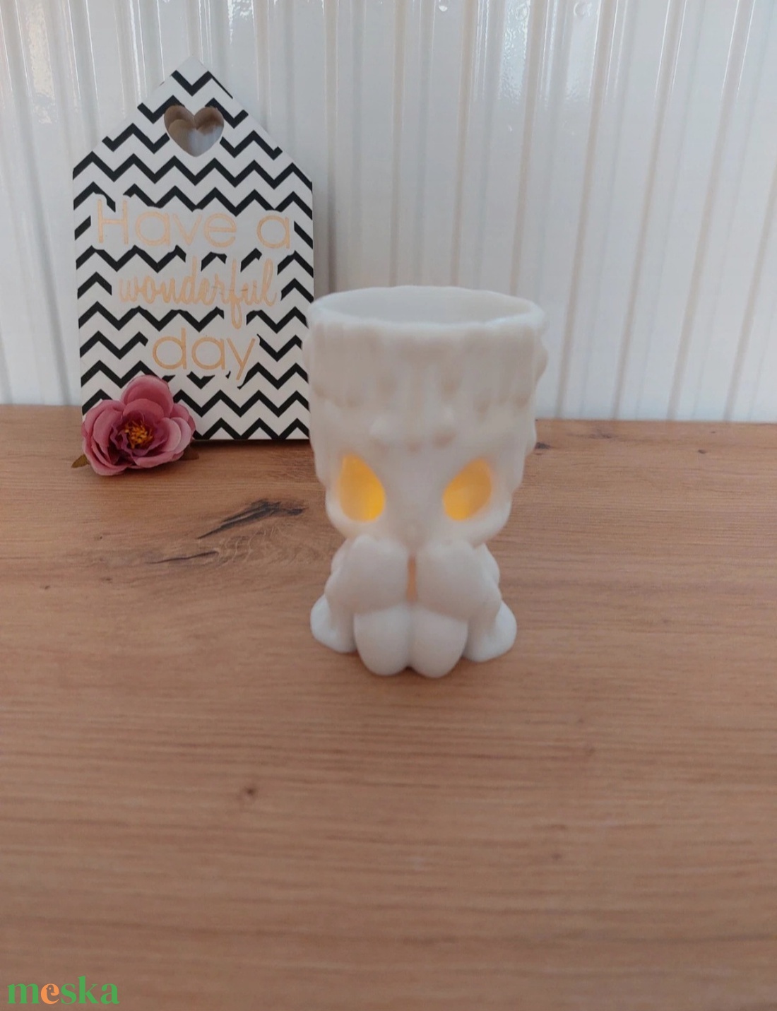 White Little Candle � hangulatos gyertyácska és apróságtartó, édesség tartó + ajándék led mécsessel  - otthon & életmód - gyertya, illat, aroma - mécses és mécsestartó - Meska.hu