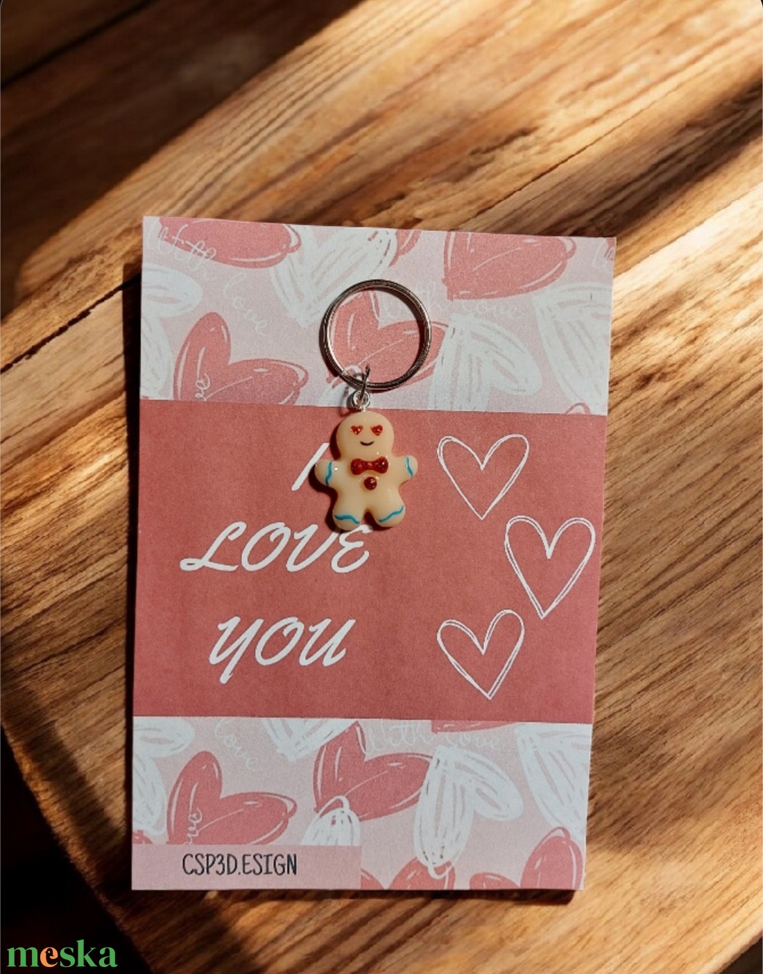 �� Valentin-napi ajándék, egyedi Szerelmes Mézis kulcstartó, ajándék kártyával, díszcsomagolásban, új - táska & tok - kulcstartó & táskadísz - kulcstartó - Meska.hu