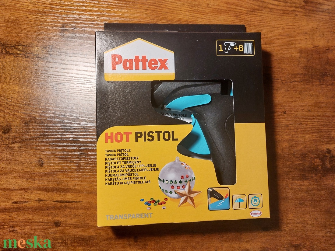 Pattex hobbi ragasztópisztoly, 6 db ragasztórúddal, kreatív célokra - kellékek & szerszámok - ragasztó - ragasztópisztoly - Meska.hu