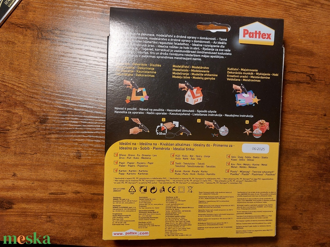 Pattex hobbi ragasztópisztoly, 6 db ragasztórúddal, kreatív célokra - kellékek & szerszámok - ragasztó - ragasztópisztoly - Meska.hu