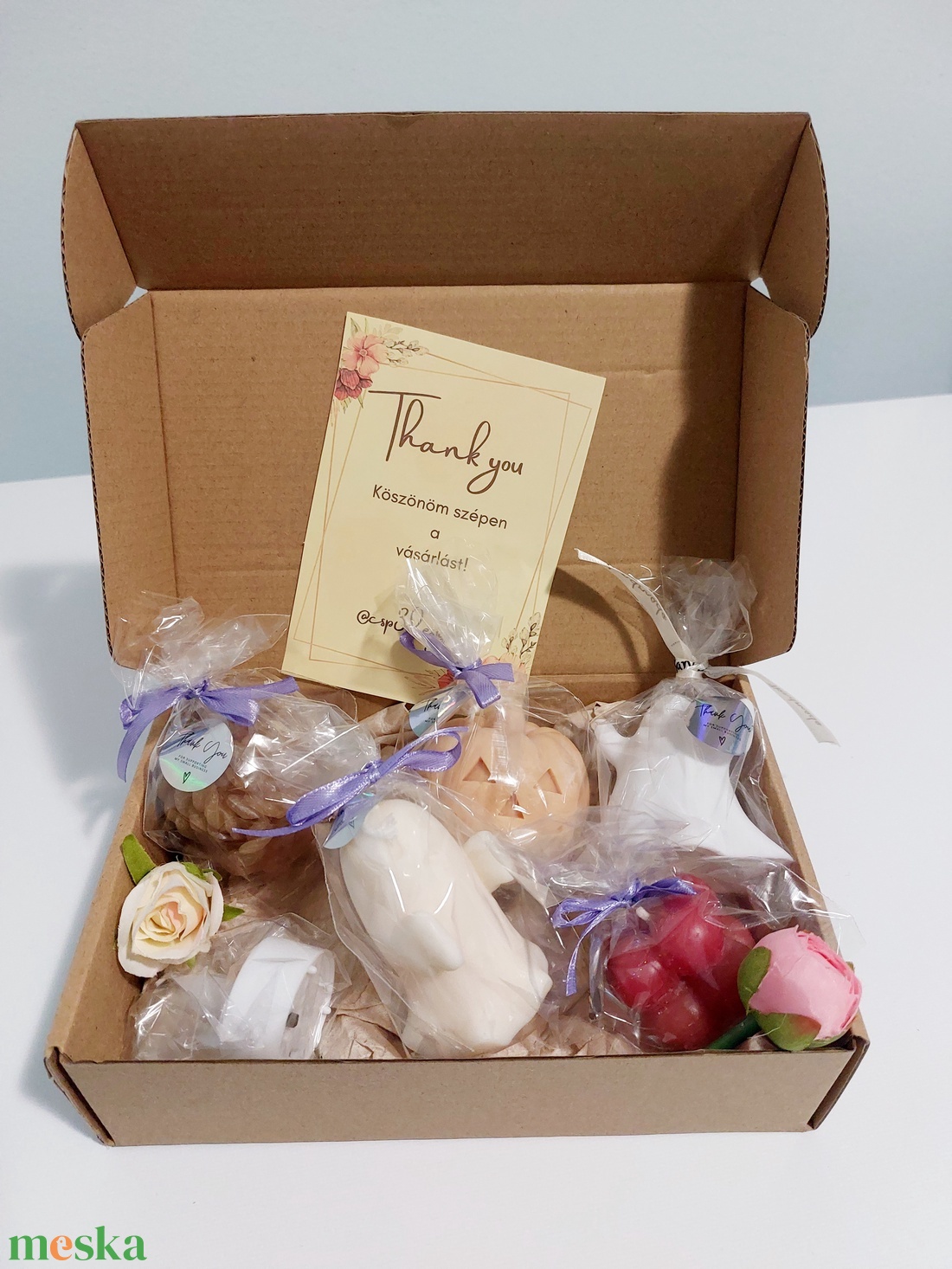 Akciós! Meghitt ajándék csomag, gyertya csomag, mécses tartóval - esküvő - dekoráció - gyertya & gyertyatartó - Meska.hu