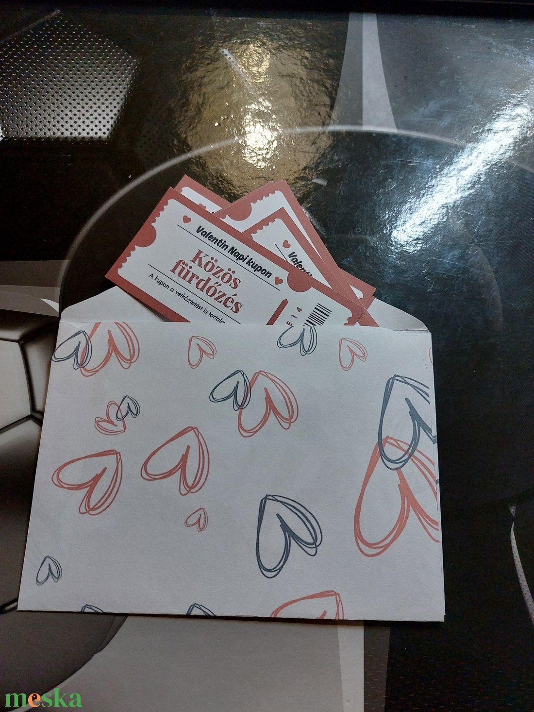 Valentin-napi kupon ajándék � romantikus meglepetés szívből - kellékek & szerszámok - papír - egyéb papír - Meska.hu