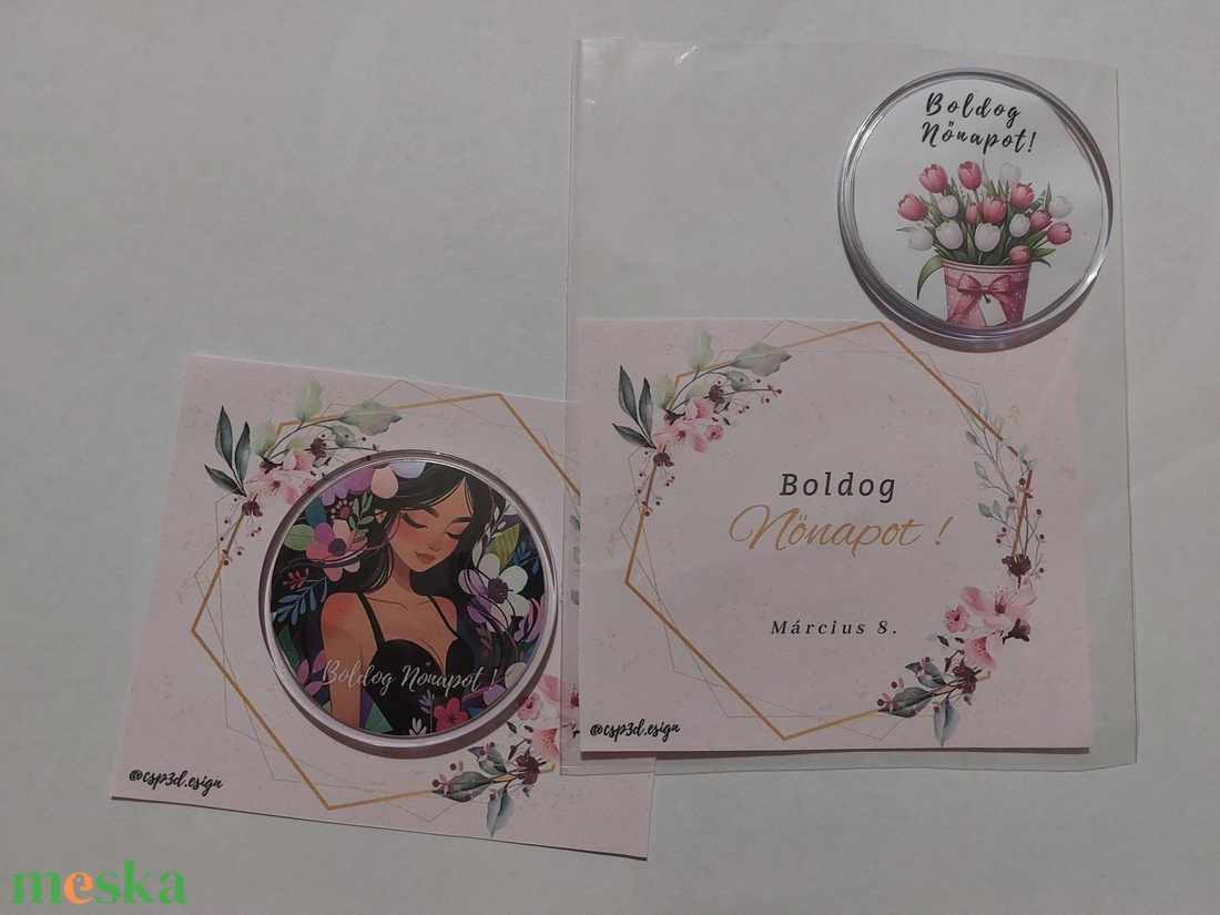 Nőnapi meglepetés, ami örök emlék marad - szív alakú kitűző, személyre szabható ��  - ékszer - kitűző és bross - Meska.hu