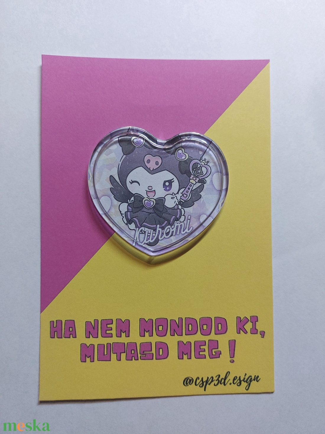 Sanrio Kawaii, cuki Kuromi kitűző - ékszer - kitűző és bross - Meska.hu