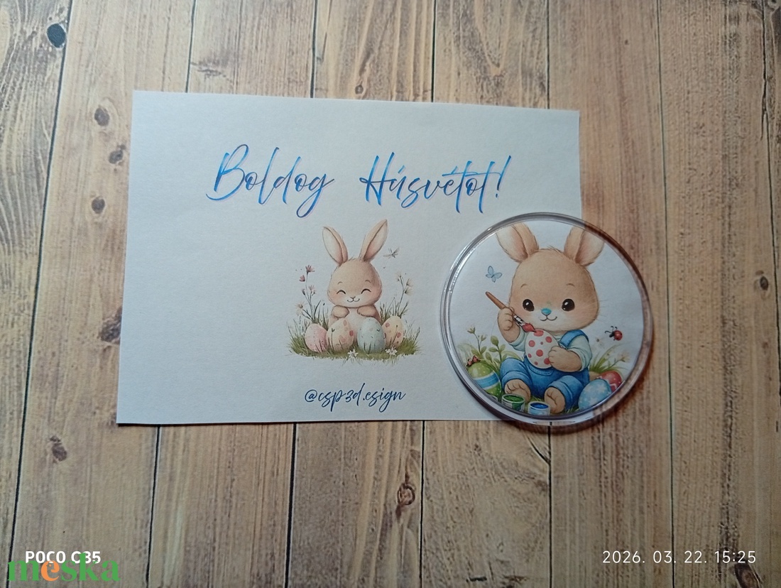 Boldog Húsvétot, húsv�ti kisfiús nyuszis kitűző, díszcsomagolásban, locsoló ajánd�k, új - ékszer - kitűző és bross - Meska.hu