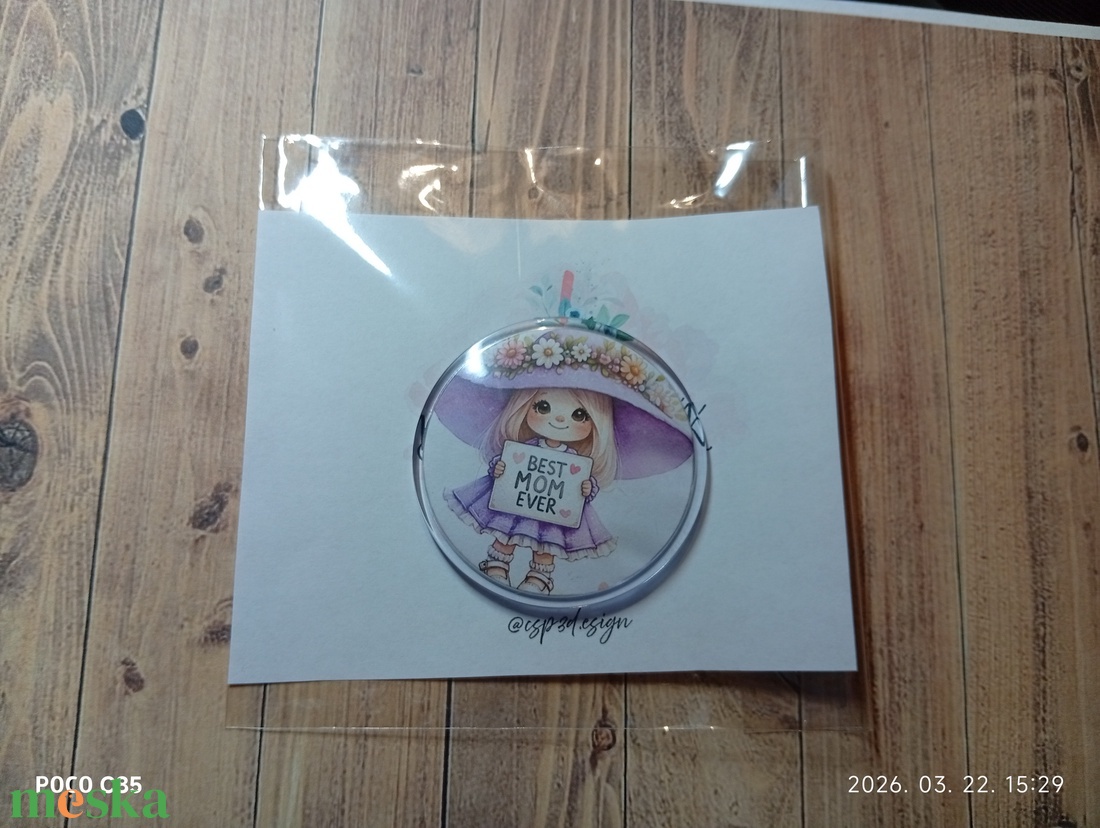 Anyák napi ajándék, egyedi hűtőmágnes díszcsomagolásban, ünnepi meglepetés - otthon & életmód - konyhafelszerelés, tálalás - konyhai dekoráció - hűtőmágnes - Meska.hu