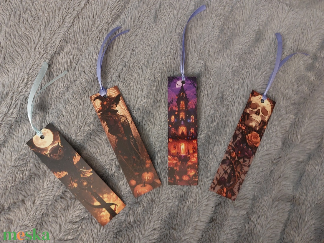 Mystery, Fantasy könyvjelzők, 4 db-os csomagban, szalggal, Book Lover - könyv & zene - könyvjelző - Meska.hu