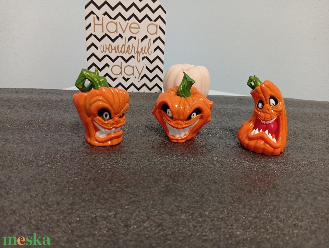 Happy Pumpkin vicces tökfejek - otthon & életmód - dekoráció - asztal és polc dekoráció - asztaldísz - Meska.hu
