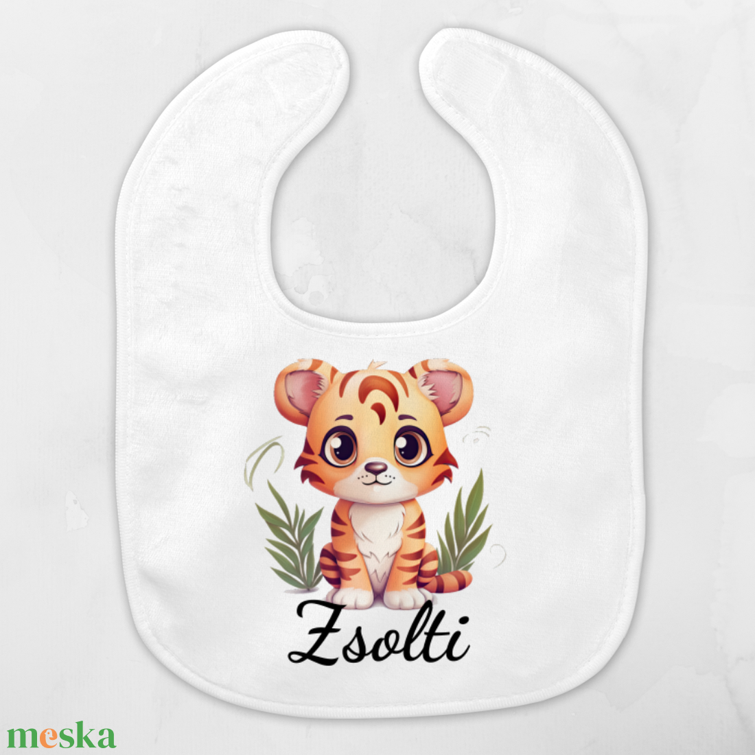 Baby előke - tigris - ruha & divat - babaruha & gyerekruha - előke & nyálkendő - Meska.hu