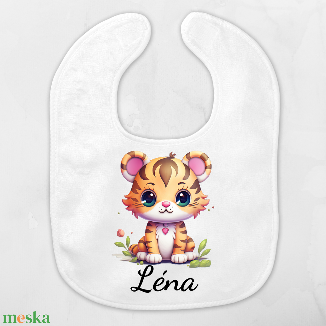 Baby előke - tigris - ruha & divat - babaruha & gyerekruha - előke & nyálkendő - Meska.hu