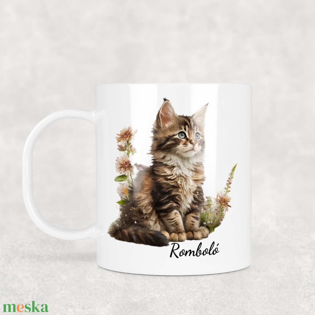 Macskás bögre - Maine Coon - otthon & életmód - konyhafelszerelés, tálalás - tálalás - bögre & csésze - Meska.hu