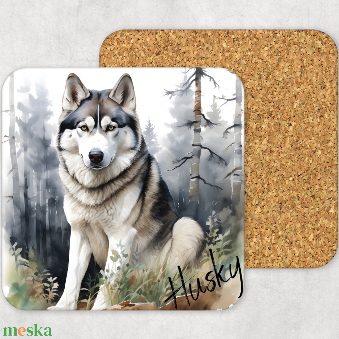 Poháralátét - Husky - otthon & életmód - konyhafelszerelés, tálalás - tálalás - tányér- és poháralátét - Meska.hu