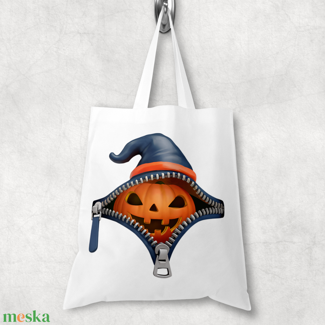 Bevásárlótáska-Halloween tök - táska & tok - bevásárlás & shopper táska - shopper, textiltáska, szatyor - Meska.hu