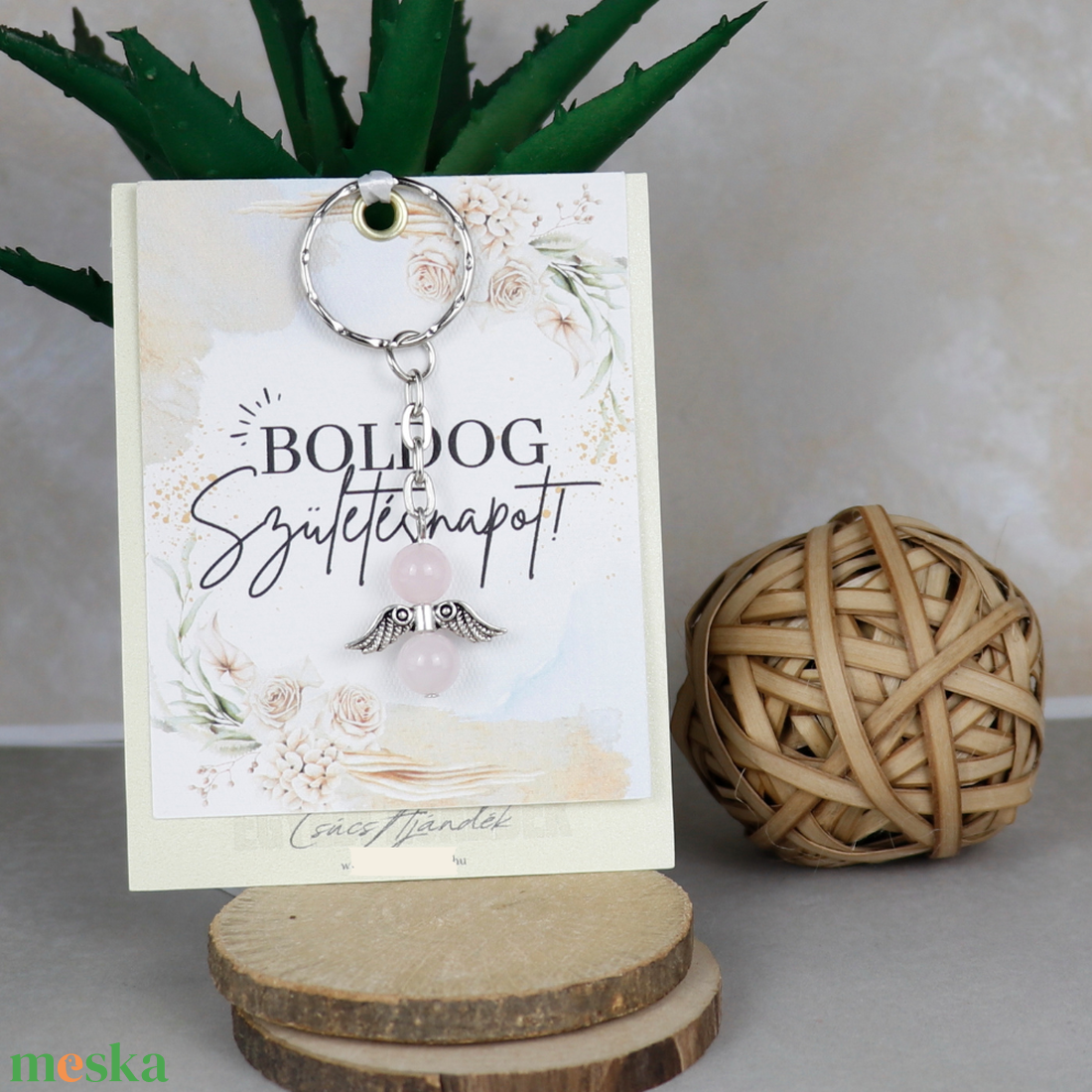 Ásvány angyalka kulcstartó-Rózsakvarc - táska & tok - kulcstartó & táskadísz - kulcstartó - Meska.hu Ásvány angyalka kulcstartó-Rózsakvarc - táska & tok - kulcstartó & táskadísz - kulcstartó - Meska.hu