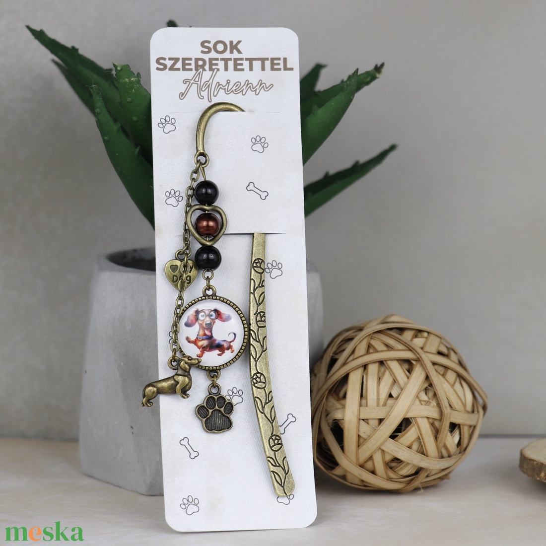 Könyvjelző - Vicces Tacskó - könyv & zene - könyvjelző - Meska.hu