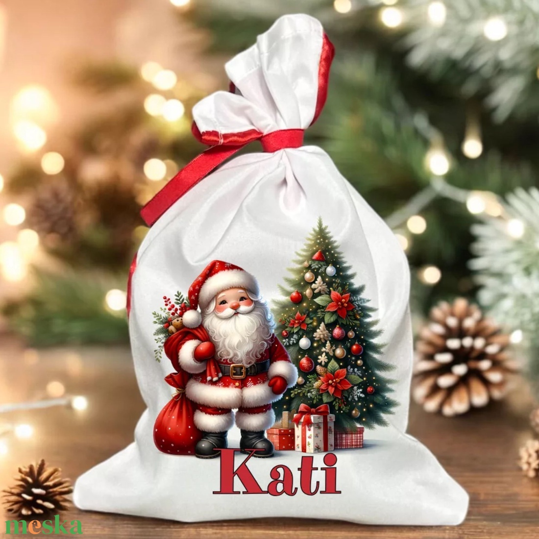 Egyedi mikulás zsák- bármilyen névvel - karácsony - mikulás - mikulás zsák - Meska.hu