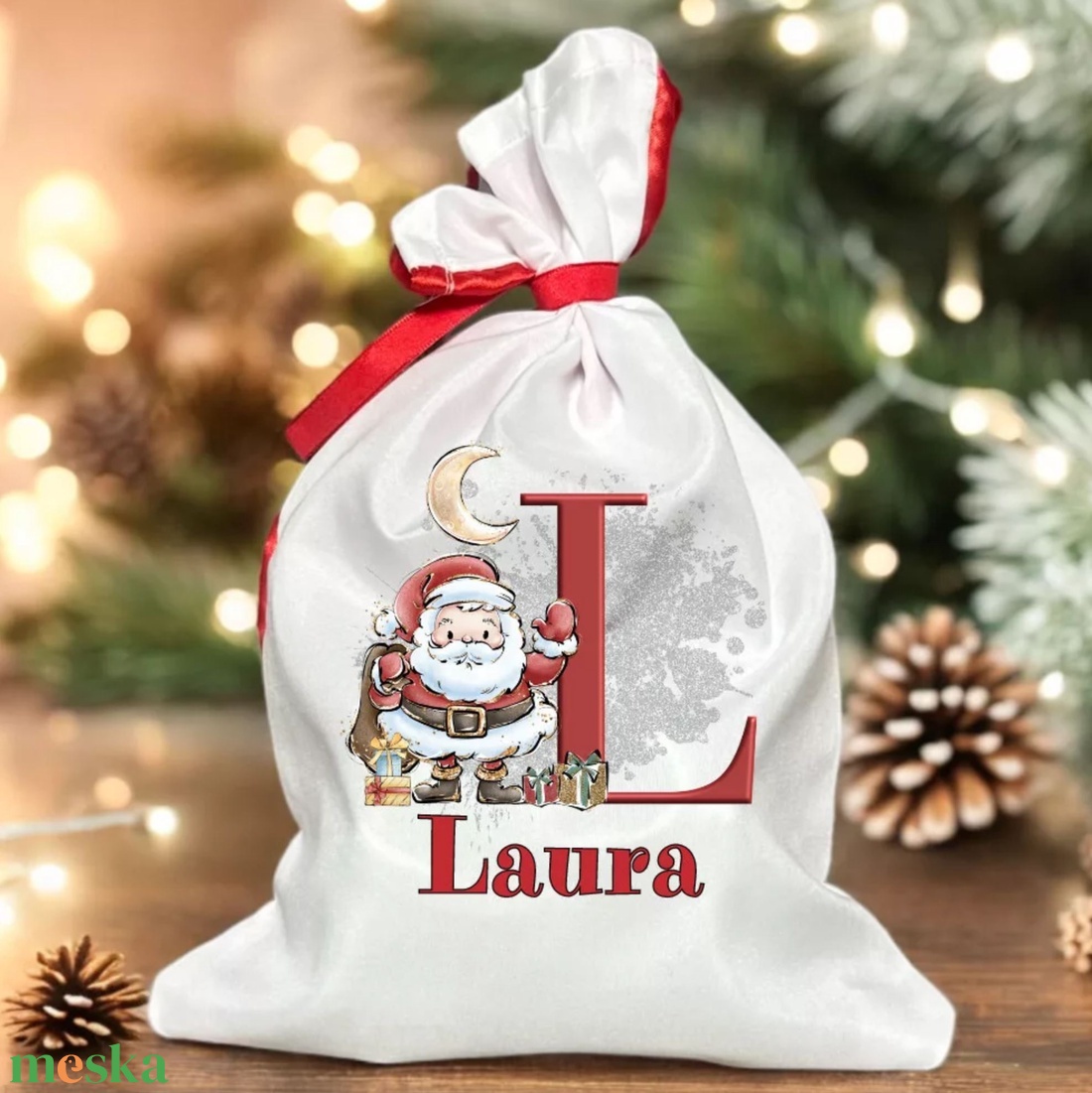 Egyedi mikulás zsák- bármilyen névvel - karácsony - mikulás - mikulás zsák - Meska.hu