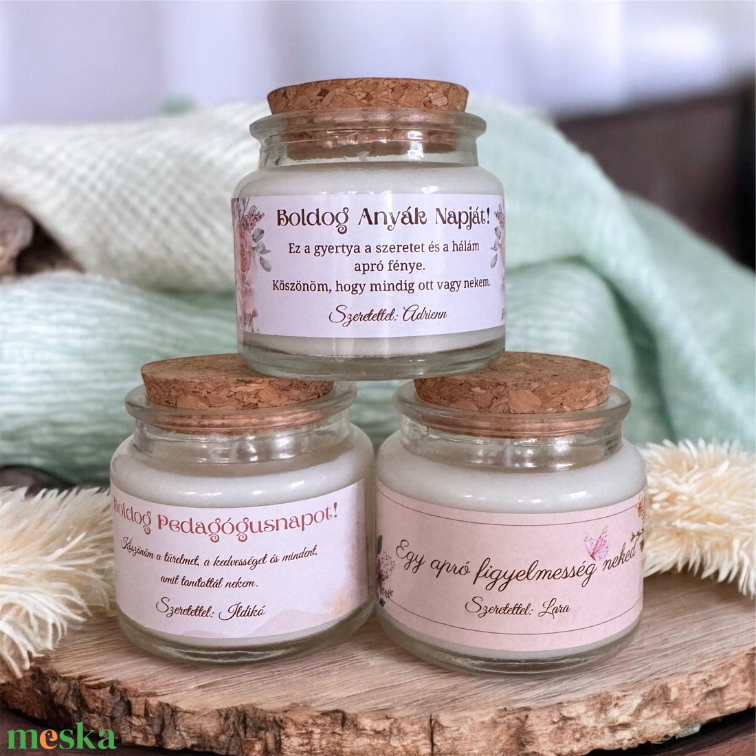 Kézzel készített illatgyertya egyedi felirattal - otthon & életmód - gyertya, illat, aroma - gyertya - Meska.hu