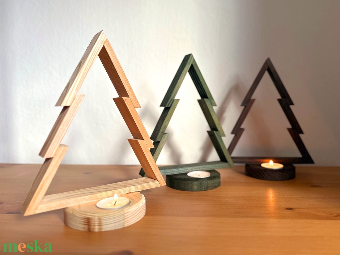 Karácsonyi dekorfenyőfa csomag - karácsony - karácsonyi lakásdekoráció - karácsonyi gyertyás asztaldísz - Meska.hu