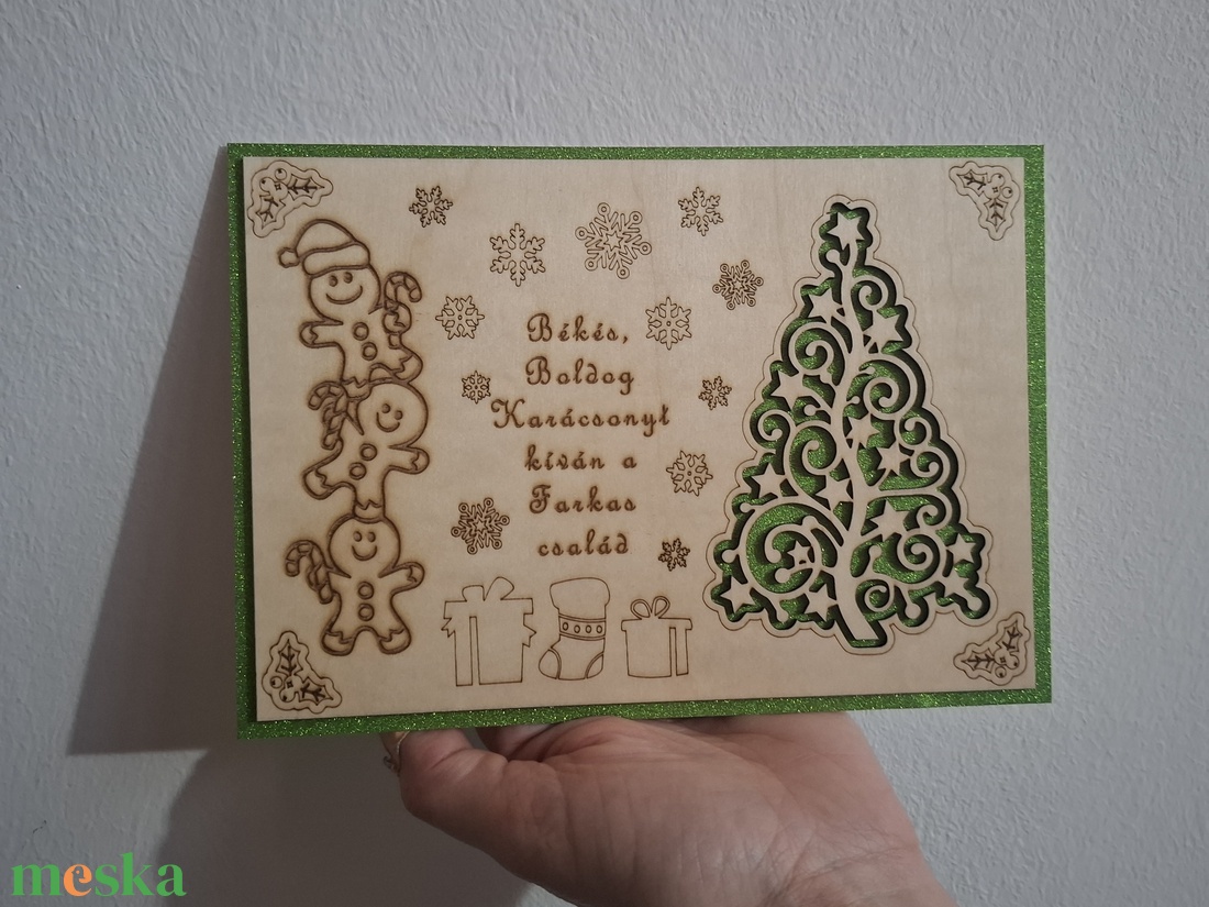 Karácsonyi lap - karácsony - karácsonyi ajándékozás - karácsonyi képeslap, üdvözlőlap, ajándékkísérő - Meska.hu