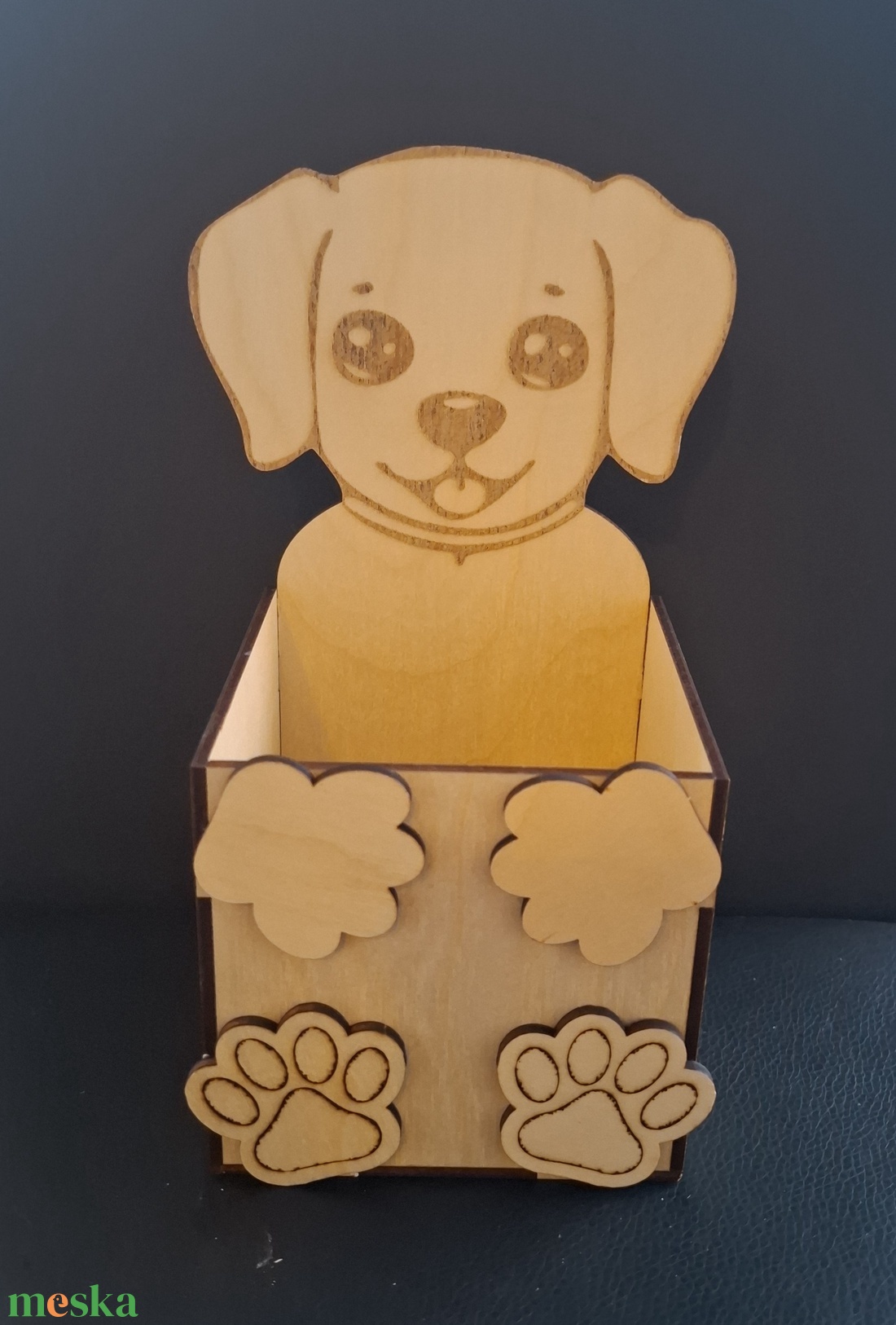 Festhető kutya cerutatartó - otthon & életmód - papír, írószer - tolltartó & ceruzatekercs - Meska.hu