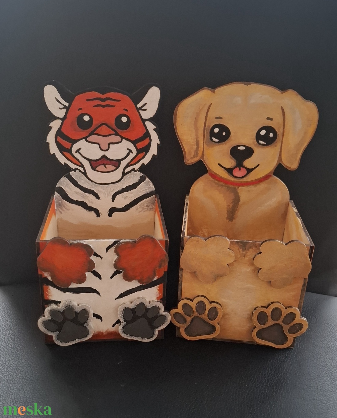 Festhető kutya cerutatartó - otthon & életmód - papír, írószer - tolltartó & ceruzatekercs - Meska.hu