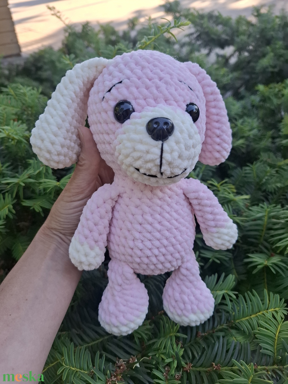 Rózsaszín kutya - játék & sport - plüssállat & játékfigura - kutya - Meska.hu