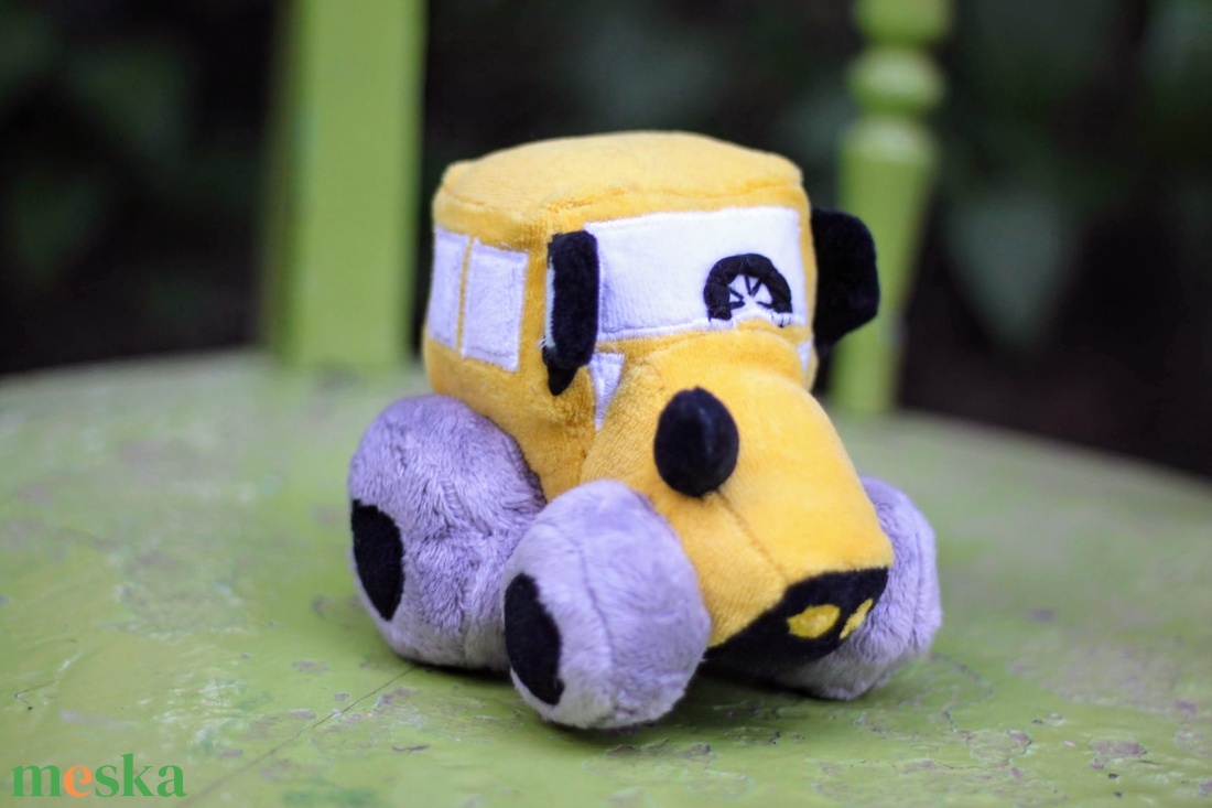 Mini Plüss traktor - játék & sport - plüssállat & játékfigura - plüss autó & motor - Meska.hu