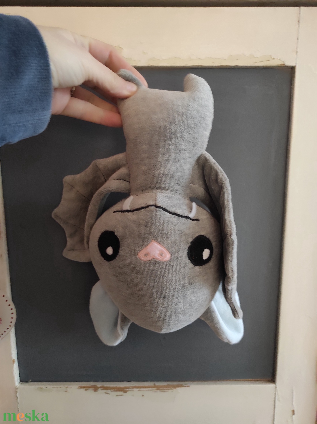 Denevér szürke  - játék & sport - plüssállat & játékfigura - plüss dínók - Meska.hu