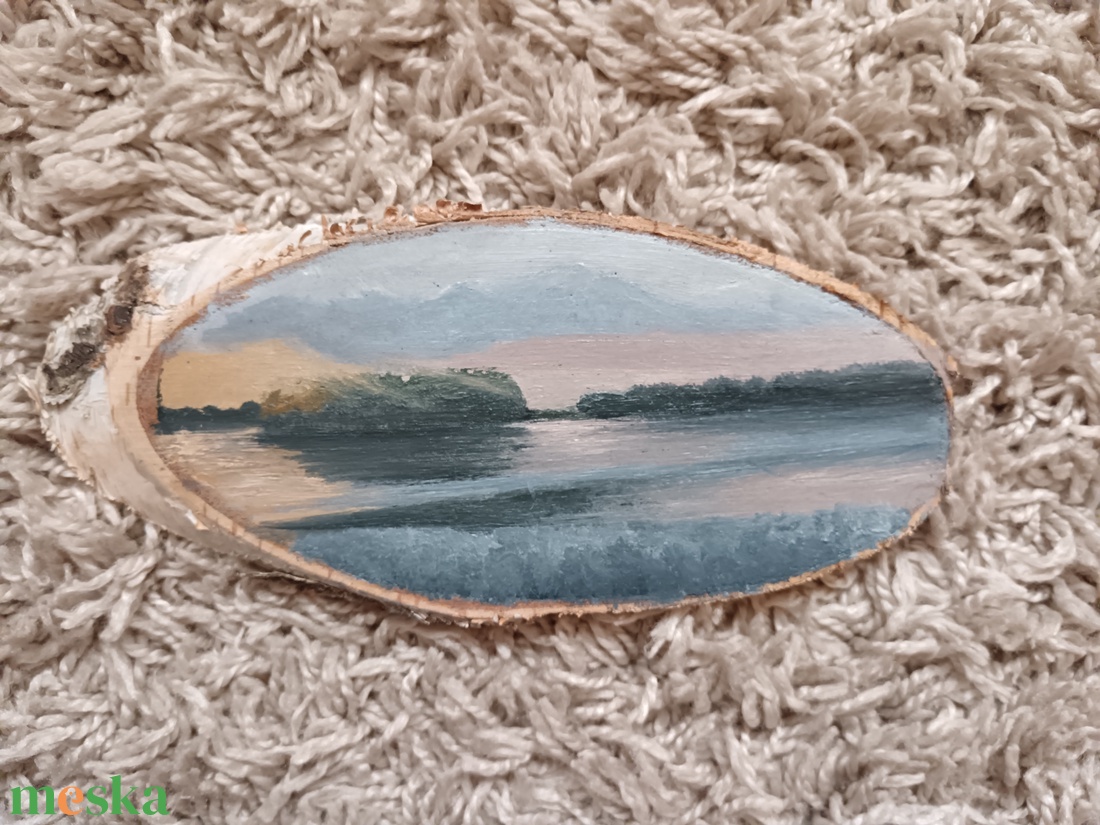Tisza-tavi naplemente festmény  - művészet - festmény - akril - Meska.hu