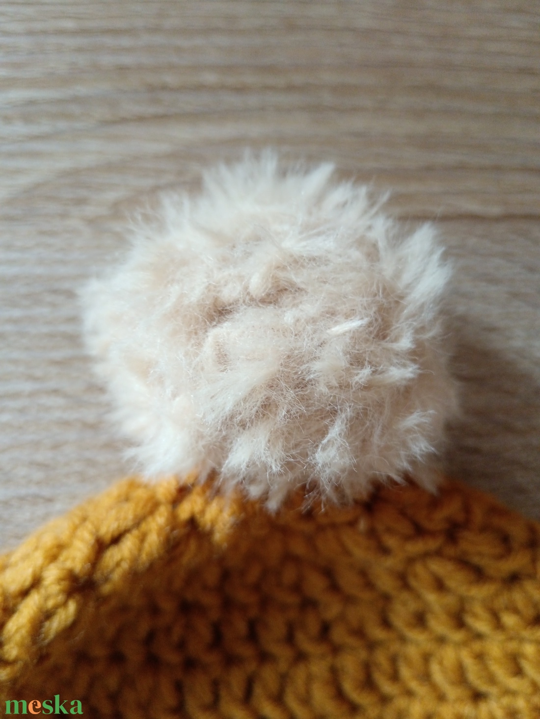 Mustársárga horgolt baba sapka - ruha & divat - babaruha & gyerekruha - babasapka - Meska.hu