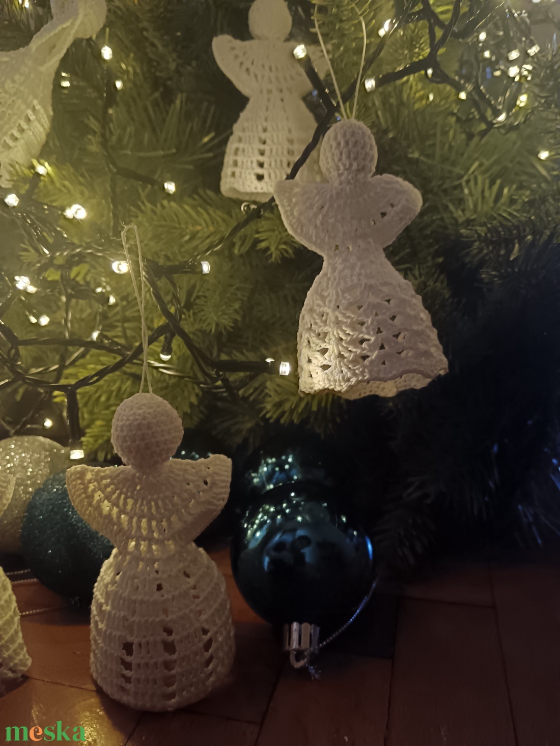10 db horgolt angyalka - karácsony - karácsonyi lakásdekoráció - karácsonyfadíszek - Meska.hu