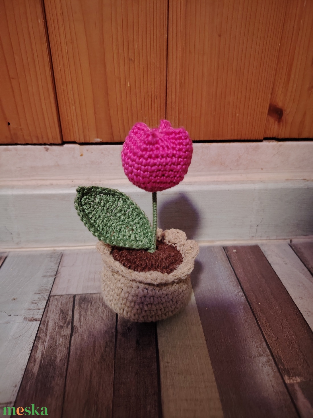 Horgolt tulipán  - otthon & életmód - dekoráció - Meska.hu