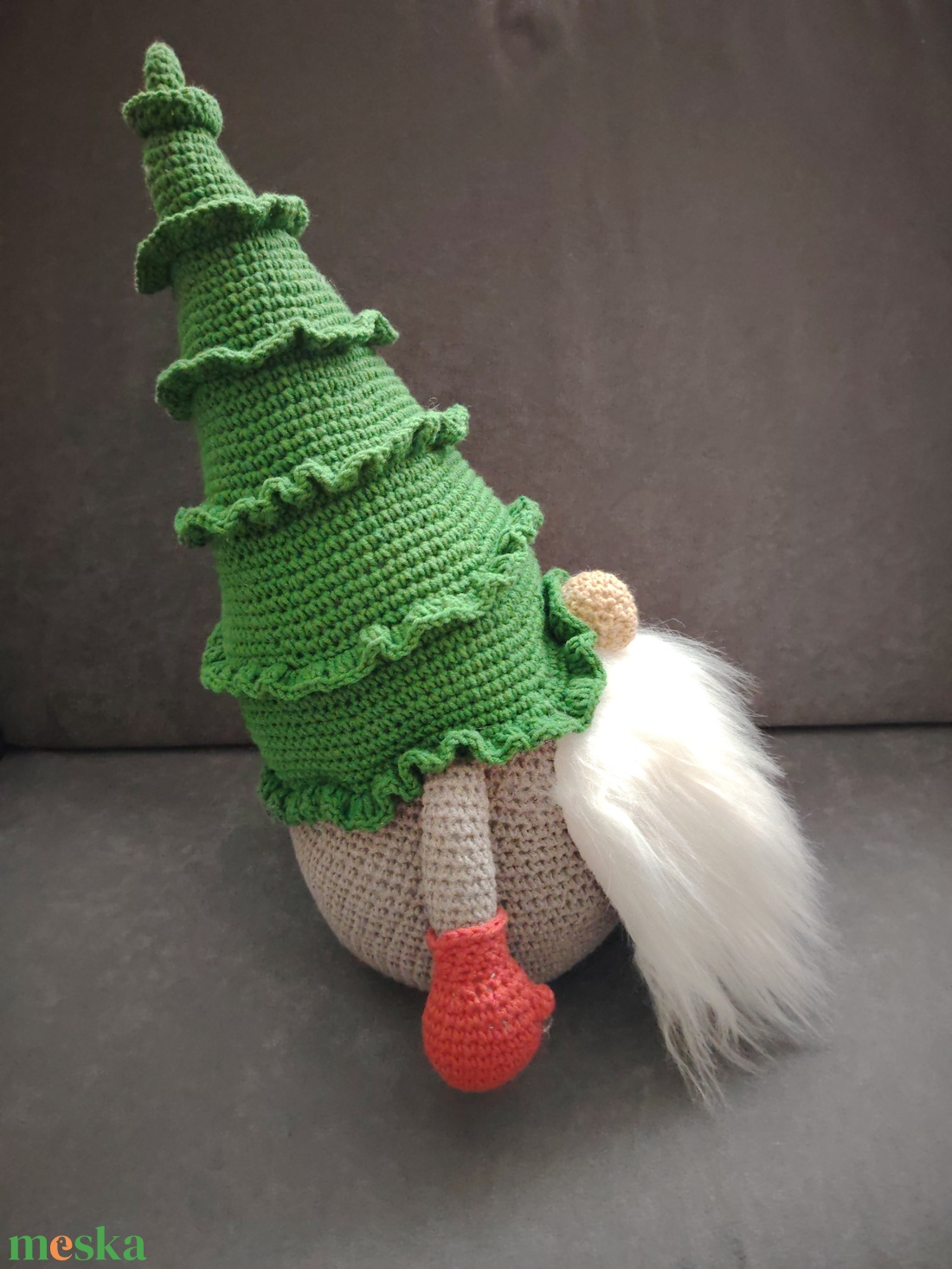 Horgolt fenyőfa manó - karácsony - karácsonyi lakásdekoráció - karácsonyfa, grincsfa - Meska.hu